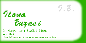 ilona buzasi business card
